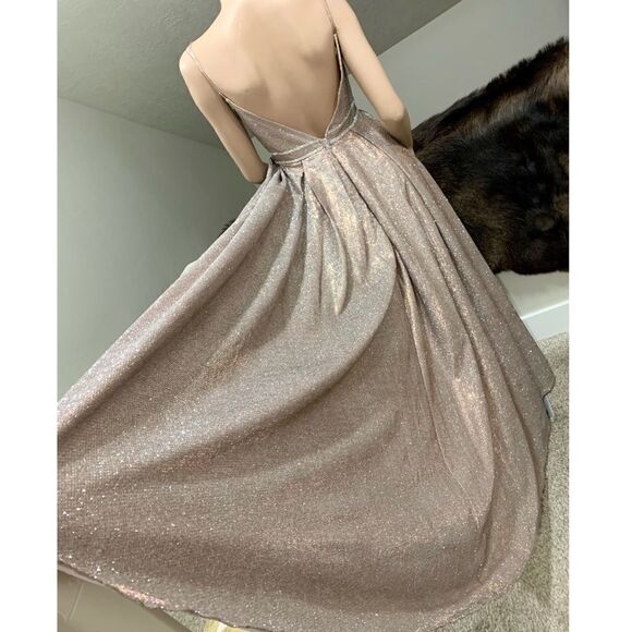 Glamorous Glittering Gown in Soft Pink - Picture 13 of 16